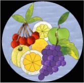Stained Glass Pattern Fruit Medley